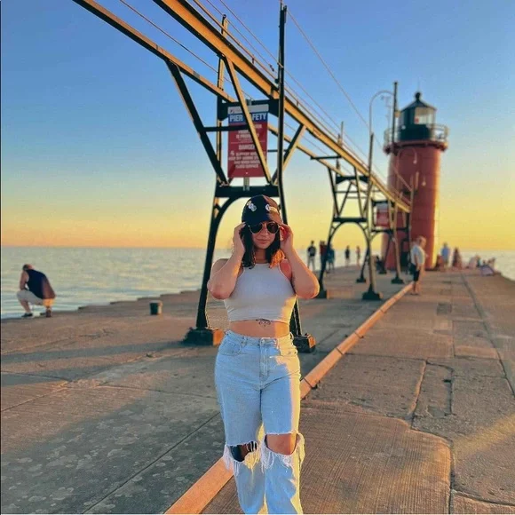 Wild fable super high rise baggy jeans distressed new - Picture 4 of 7